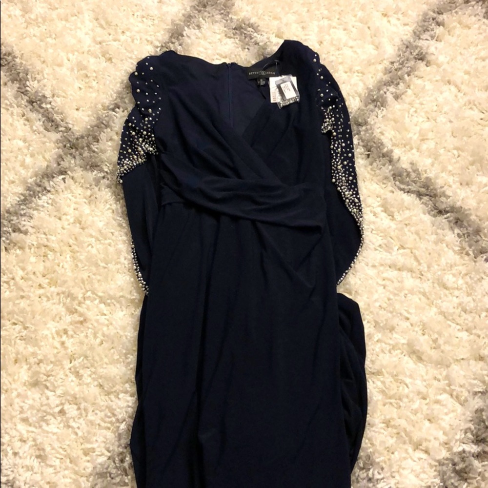 New🎉Betsy and Adam Embellish Capelet Gown Maxi - Picture 6 of 7